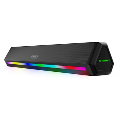 Nu Republic Party Box 240 Bluetooth Soundbar | X-Bass Technology | 52mm Dual Dynamic Drivers | 24W Output | 16 Hrs Playtime | Bluetooth 5.3 | Multiple RGB LED Lights | 2.0 Channel (Black) Nu Republic Party Box 240 Bluetooth Soundbar | X-Bass Technology | Nu Republic Party Box 240 Bluetooth Soundbar | X-Bass Technology | 52mm Dual Dynamic Drivers | 24W Output | 16 Hrs Playtime | Bluetooth 5.3 | Multiple RGB LED Lights | 2.0 Channel (Black) Nu Republic Party Box 240 Bluetooth Soundbar | X-Bass Technology |