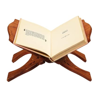 Wooden Book Stand for Reading | Holy Books Holder | 10 inch 