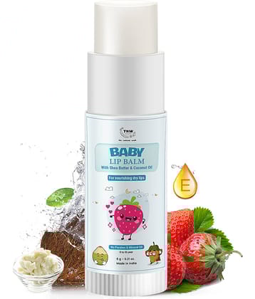 TNW - The Natural Wash Nourishing Baby Lip Balm For Kids With Shea Butter & Coconut Oil , 6G