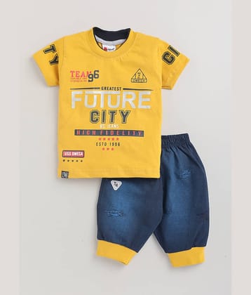 Mars Infiniti Pack of 1 Boys Cotton T-Shirt & Jeans Set ( Blue )