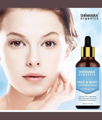 Donnara Organics - Face and Body Whitening Serum ( Pack of 1 ) of 30 ML
