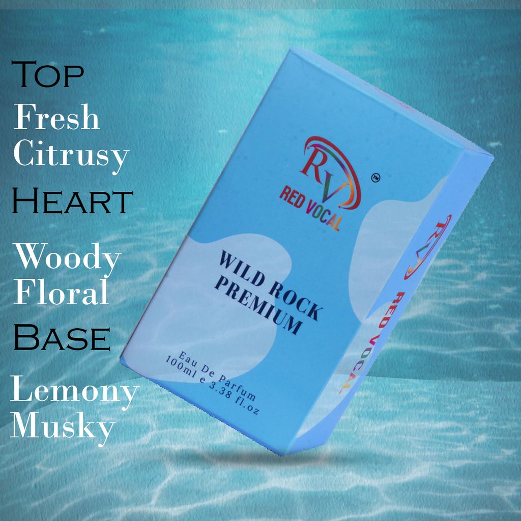 Red Vocal Wild Rock Premium Eau De Parfum 100ml For Men Set of 2 (100x2)