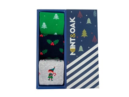 Holiday Harmony Set-of-3 Crew Socks for Men