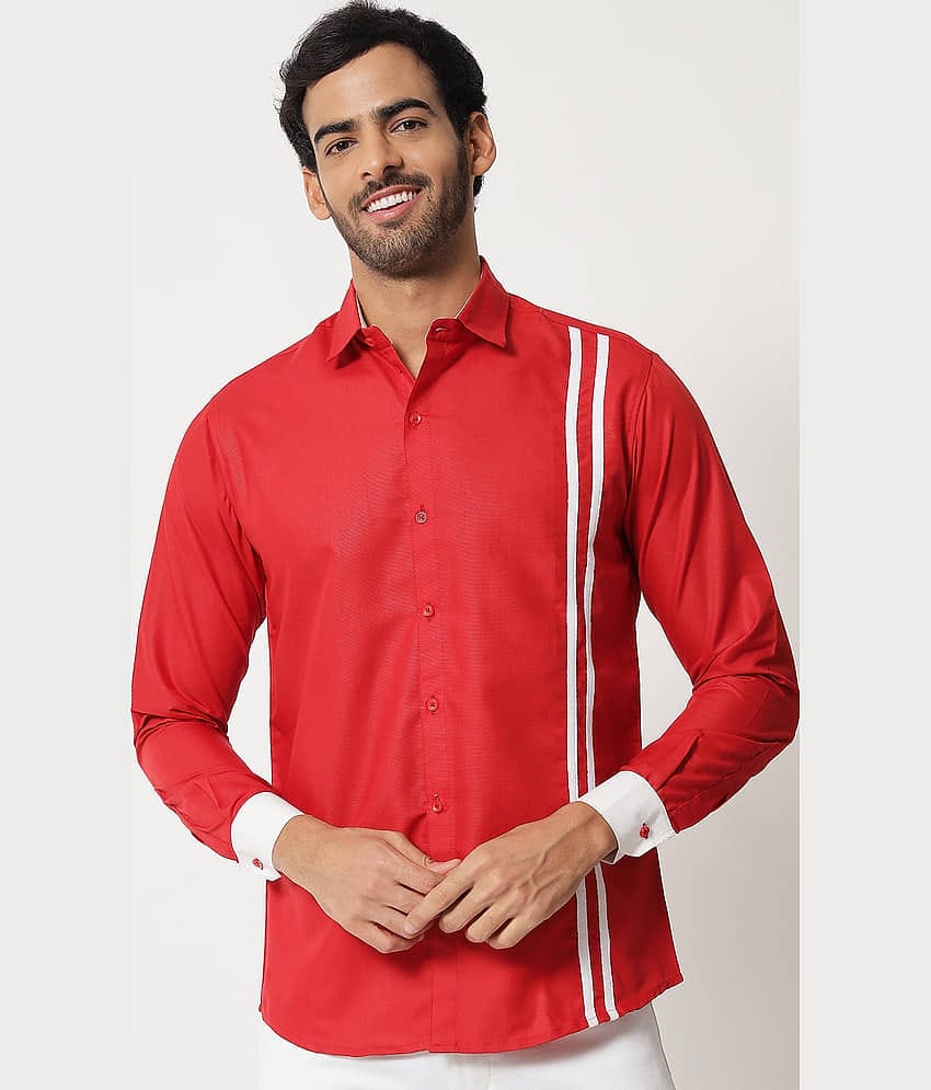 VERTUSY - Red 100% Cotton Regular Fit Men's Casual Shirt ( Pack of 1 )