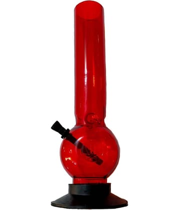 PUFF SMART Acrylic Bong 12 Inch (Waterpipe) Color - Red