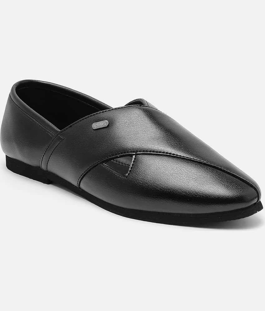 Action Action Ethnic Shoes For Men Black Men's Slip-on Shoes