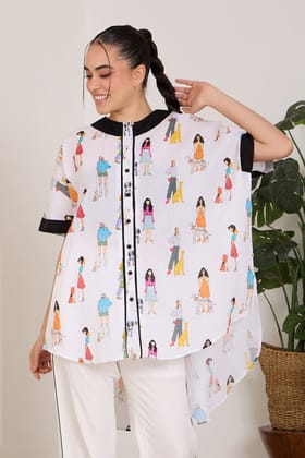 PAWMUM one-size cotton shirt-Multicolour / One size / Cambric