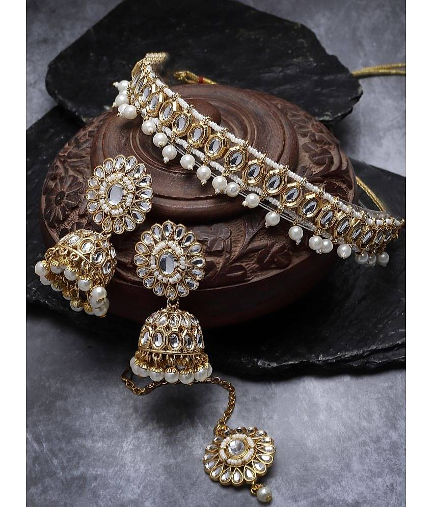 Sukkhi White Alloy Necklace Set ( Pack of 1 )