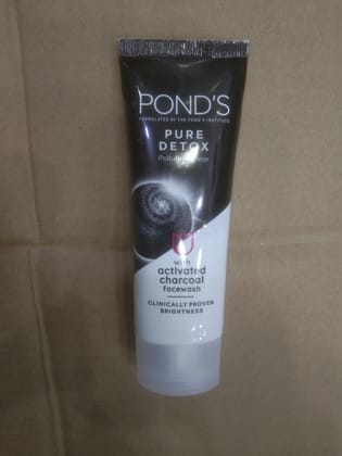 Pond's Pure Detox Pollution clear With Activated Charcoal Facewash 