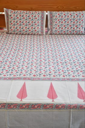 Valley Of Flowers Bedsheet | Nature's Elegance Super King (108 x 108) inches bedsheet Valley Of Flowers Bedsheet | Nature's Elegance Super King (108 x 108) inches bedsheet