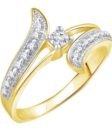 Vighnaharta Glowing Shine Gold And Rhodium Plated  Ring