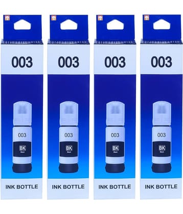 KALAR L3150 Ink For 003 Black Pack of 4 Cartridge for Printers Models: L3110, L3100, L3101, L3115, L3150, L3151, L3156
