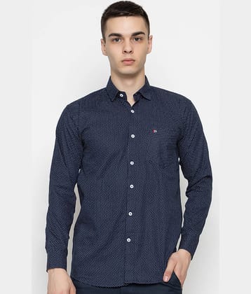 MODERNITY 100% Cotton Regular Fit Printed Full Sleeves Men's Casual Shirt - Navy ( Pack of 1 )