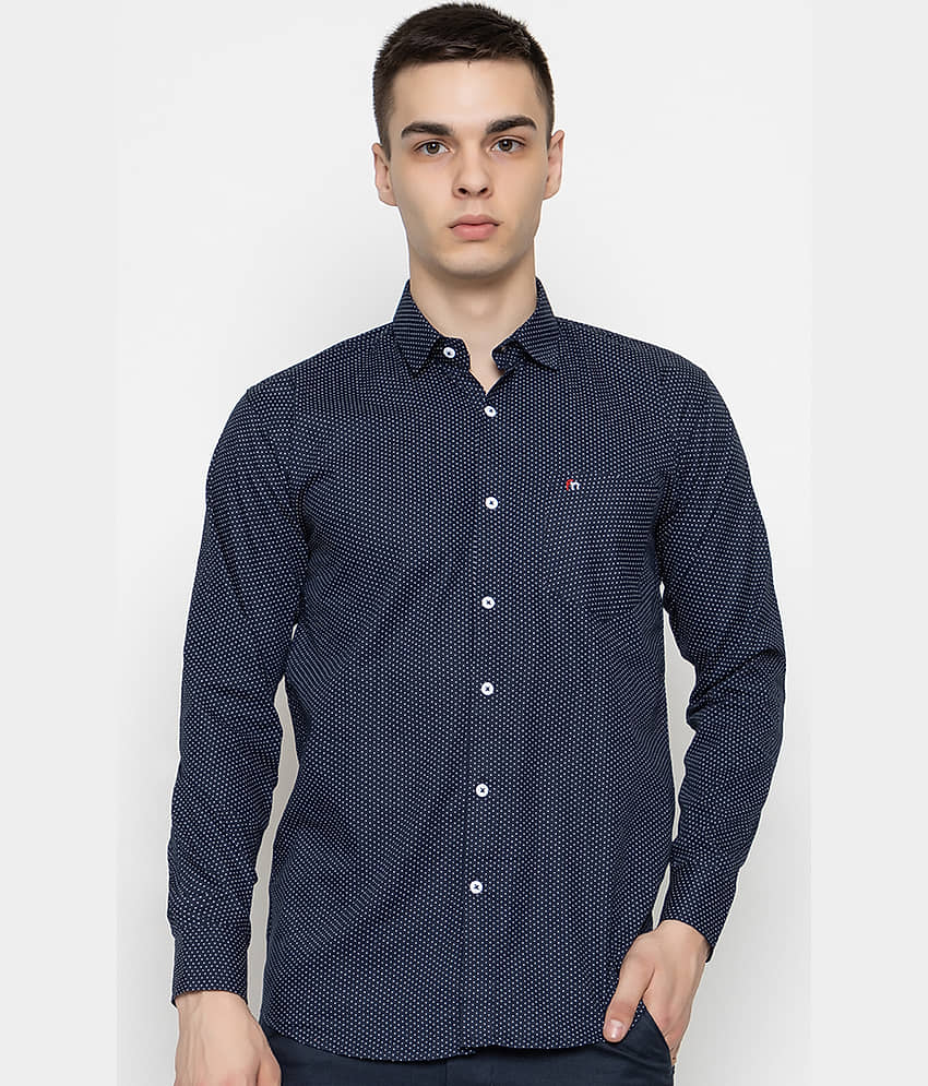 MODERNITY 100% Cotton Regular Fit Printed Full Sleeves Men's Casual Shirt - Navy ( Pack of 1 )