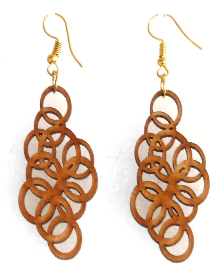 Nature-Inspired Wooden Earrings - Eco-Friendly Fashion