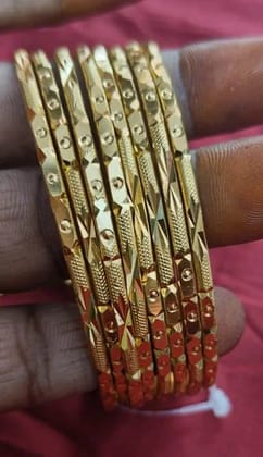 Traditional 1 Gram Gold Bangles Set of 2
