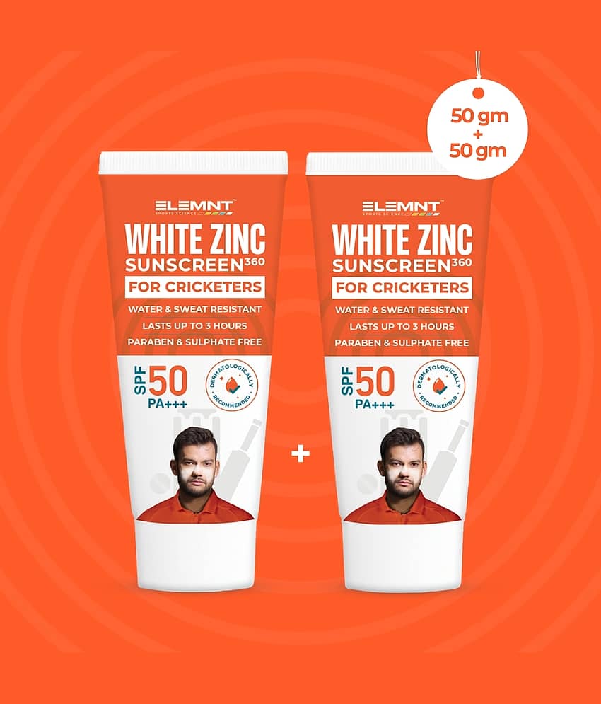 Elemnt Sports Science SPF 50 Sunscreen Cream For All Skin Type ( Pack of 2 )