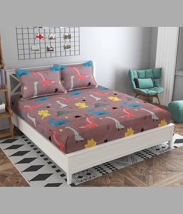 HIDECOR Microfiber Double Bedsheet ( Brown )