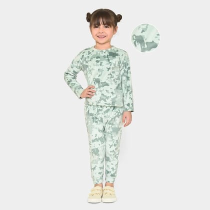 Misty Green Sweatshirt with Pajama set-0 M / Green