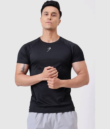 Fuaark Black Polyester Slim Fit Men's Sports T-Shirt ( Pack of 1 )