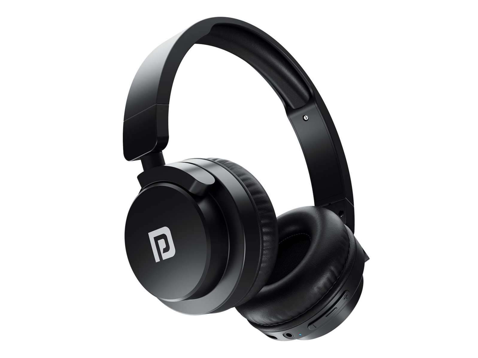 Portronics Muffs M2 Bluetooth Headphones Over Ear with Upto 40 Hrs Playtime, 40mm Dynamic Drivers, AUX 3.5mm, Powerful Bass, Laptop & PC Support,Type C Charging Port, Foldable Design - Black