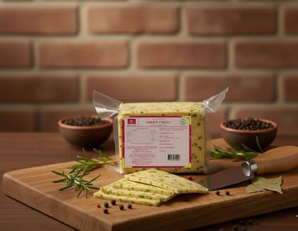 Green Chilli Cheddar Cheese 200g