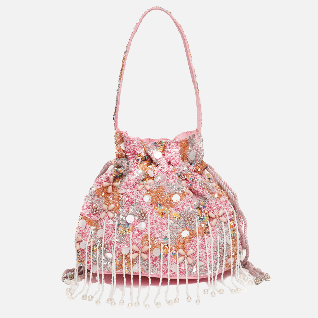 RAINBOW POTLI BAG-PINK