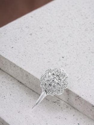 Silver Ad Nose Pin, Clip On