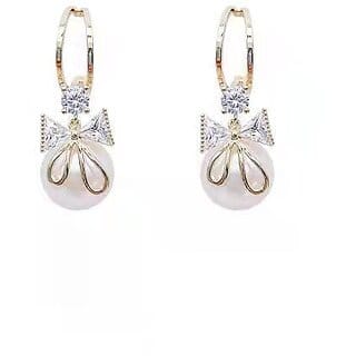 Bali Style Bow with Pearl Drop