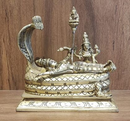 BRASS VISHNU LAKSHMI ON SHESHNAG IDOL BRASS VISHNU LAKSHMI ON SHESHNAG IDOL