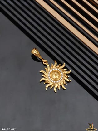 Attractive Round Diamond Suraya Face Pendant RJ-PD-146