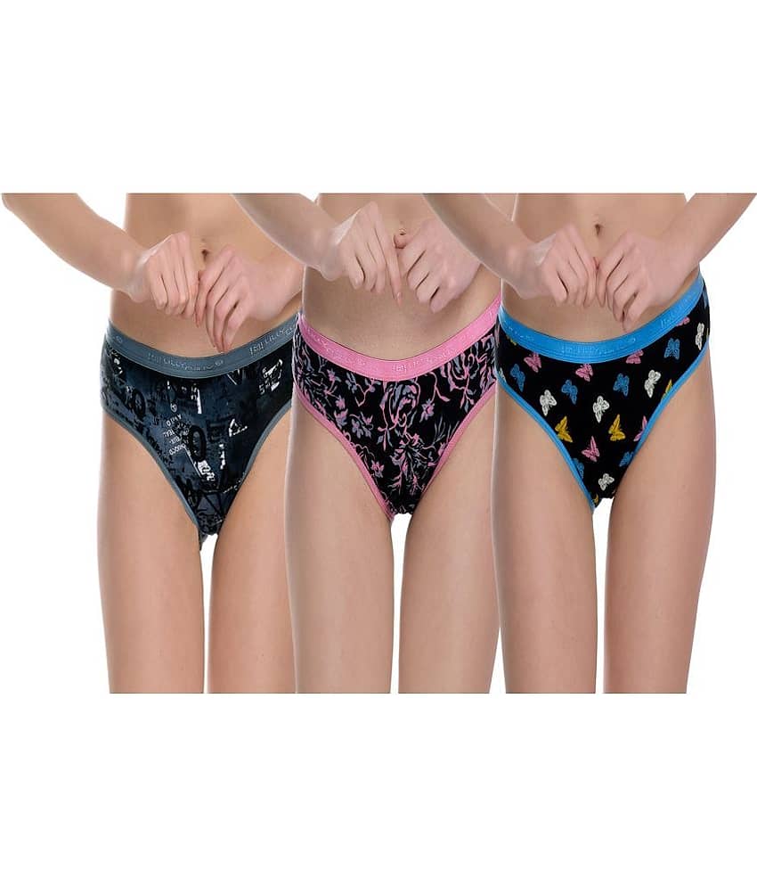 Elina Pack of 3 Cotton Printed Women's Briefs ( Multi Color )