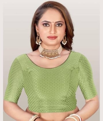 THE PRIVATE LABLE Mint Green Readymade without Pad Lycra Women's Blouse ( Pack of 1 )