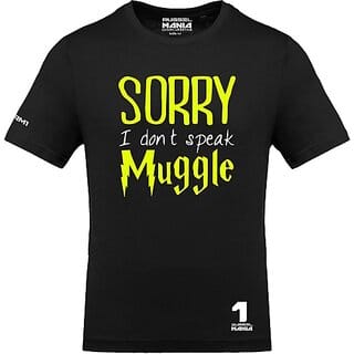 Fastbend Mens Black Printed Cotton Blend Round Neck T-Shirt