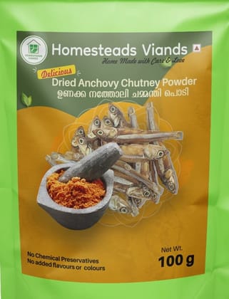 Homesteads Viands Dried Anchovy Chutney Powder 100g Pack of 2
