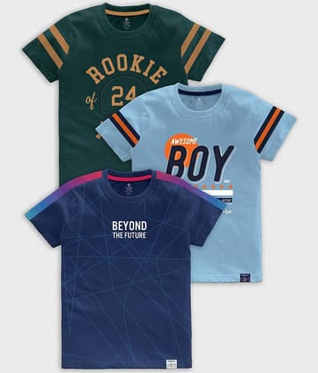 CODEZ Pack of 2 Boys Cotton Blend T-Shirt ( Multicolor )