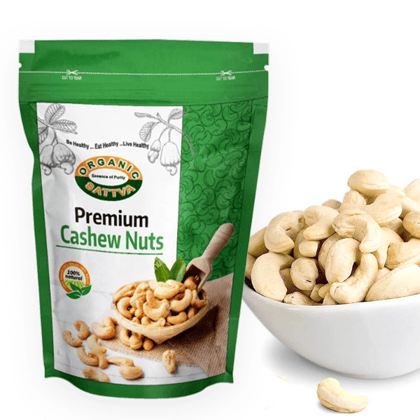  Organic Sattva Premium Cashew Nuts - 250 gm