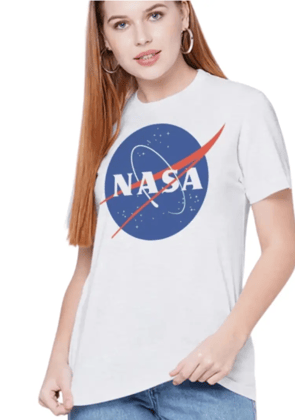 space | nasa official merchandise tee women - made in 100% cotton Black / XL