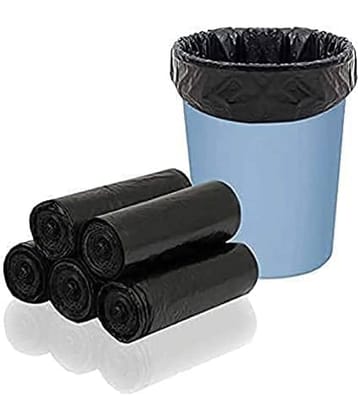 Black Garbage Bags Small 66Pcs | 11 Pcs x Pack of 6 Rolls | 16 x 19 Inch | Dustbin Bags/Trash Bags/Dustbin Covers for Wet and Dry Waste