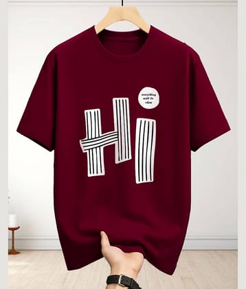 ENITOR Men Cotton Blend Oversized Fit Printed T-Shirt ( Grey )