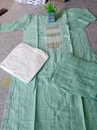 Light Green Cotton Summer Dress