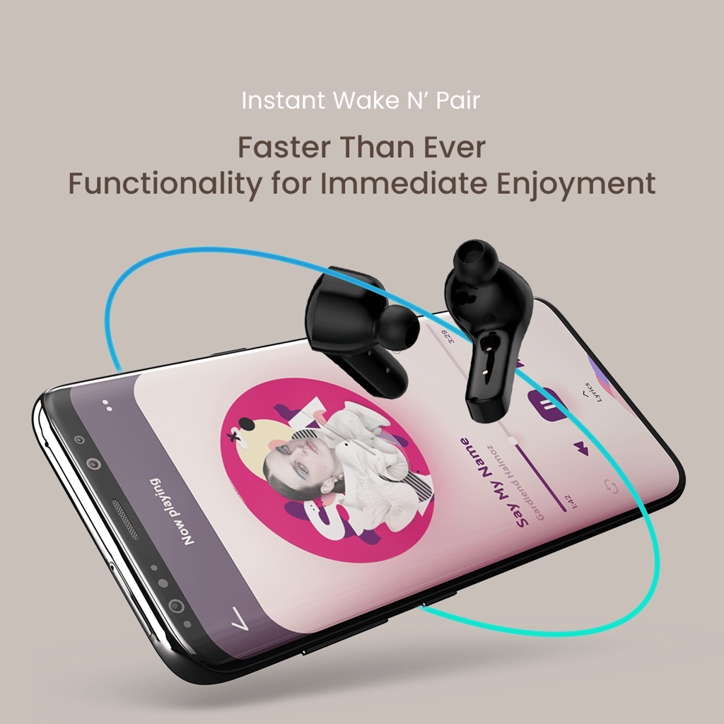 Cellecor BroPods CB07 Waterproof Earbuds With 25 Hours Playtime, ENC, 10mm Driver Bluetooth - Black