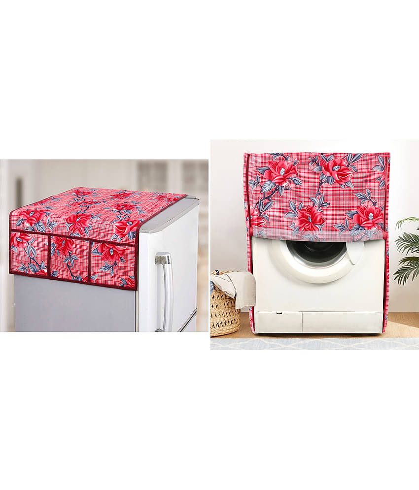 E-Retailer Set of 2 Polyester Blue Washing Machine Cover for Universal Front Load