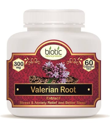 Biotic Valerian Root 300mg - 60 Veg Capsules Capsule 60 no.s