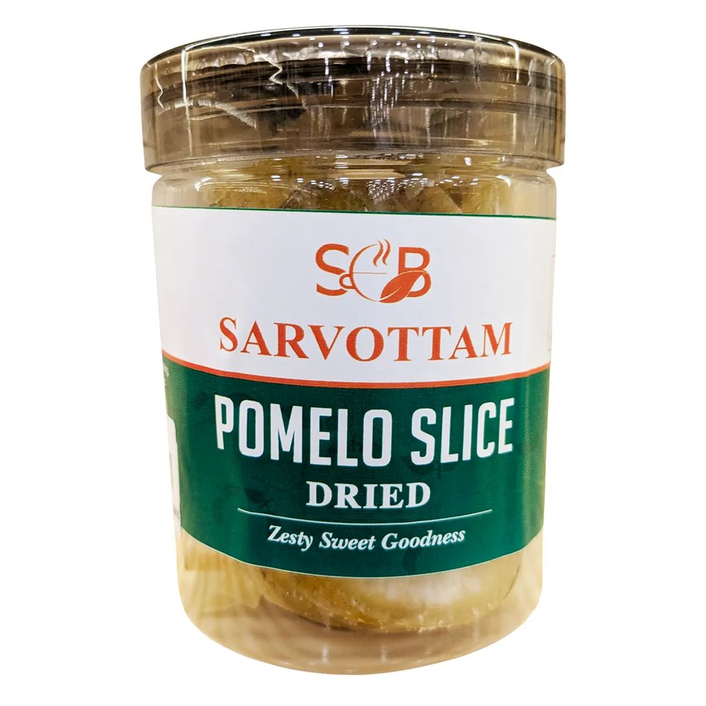 Sarvottam Premium Dried Pomelo Slices 250g Box | Sweet & Citrusy Fruit Snack | Rich in Vitamin C | Healthy Fiber-Rich Dry Fruit | Refreshing Tropical Treat