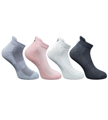 4_Pair Set Unisex Casual Cotton Printed Ankle Length Socks (Multicolor)-PID63490
