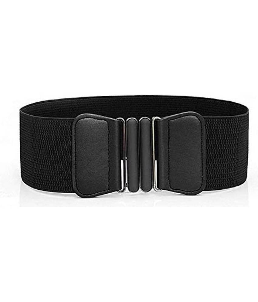 Livosorb Black Faux Leather Casual Belt
