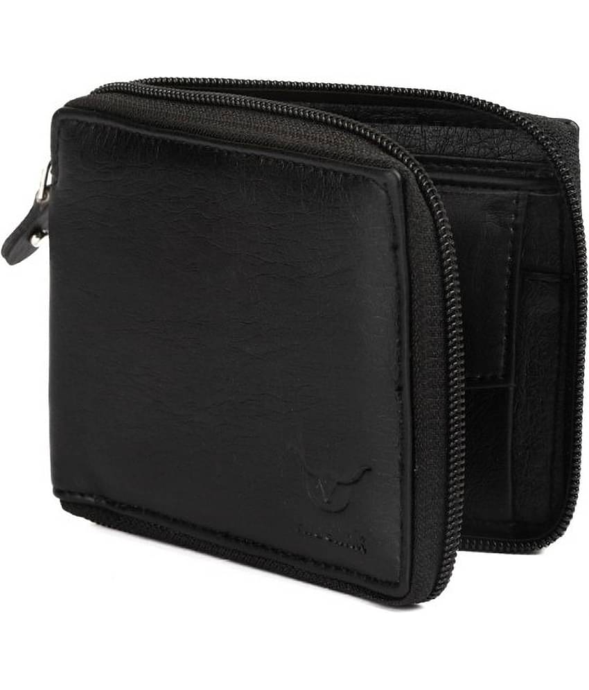 Classic World PU Printed Men's RFID Wallet With 3 Slots For Card ( Black , Pack of 1 )