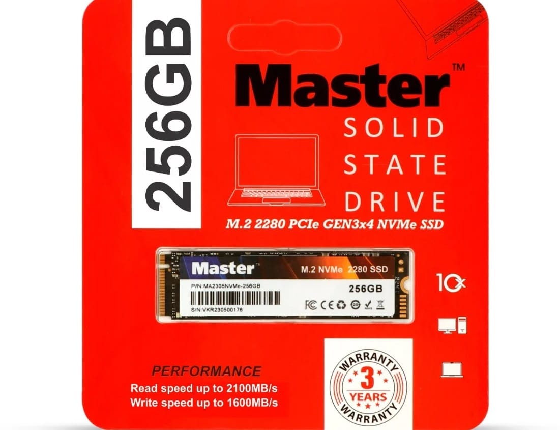 MASTER SSD 256GB M.2 NVME 2280 INTERNAL