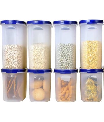 Analog Kitchenware Dal/Pulse/Grocery Polyproplene Navy Blue Dal Container ( Set of 8 )